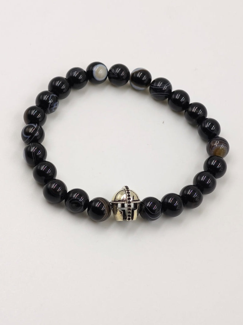 HAQUIQ BEADED BAND WITH SILVER WARRIOR CLASP