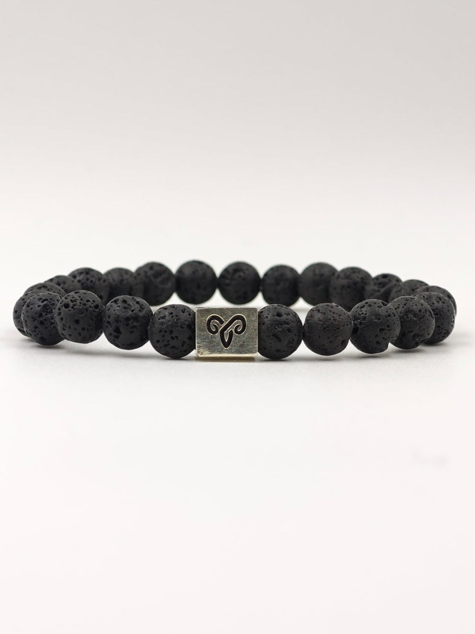 LAVA BEADED BAND WITH SILVER G.O.A.T SIGNATURE RECTANGLE CLASP
