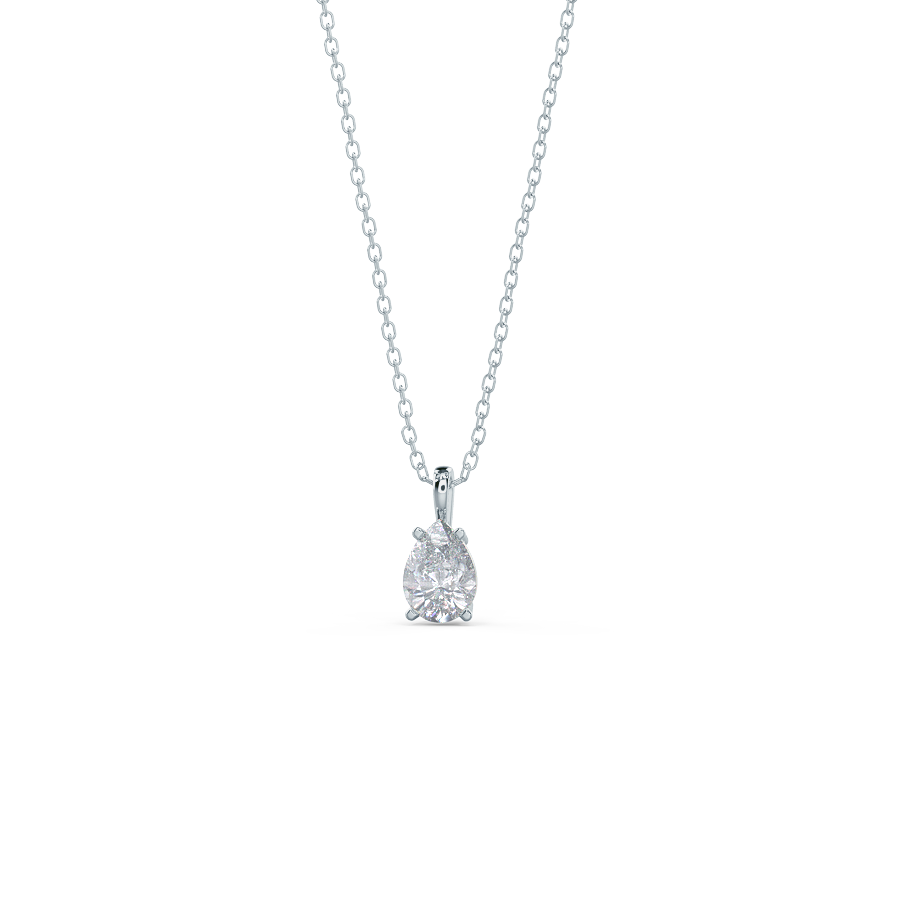 Pear Cut Solitaire Necklace