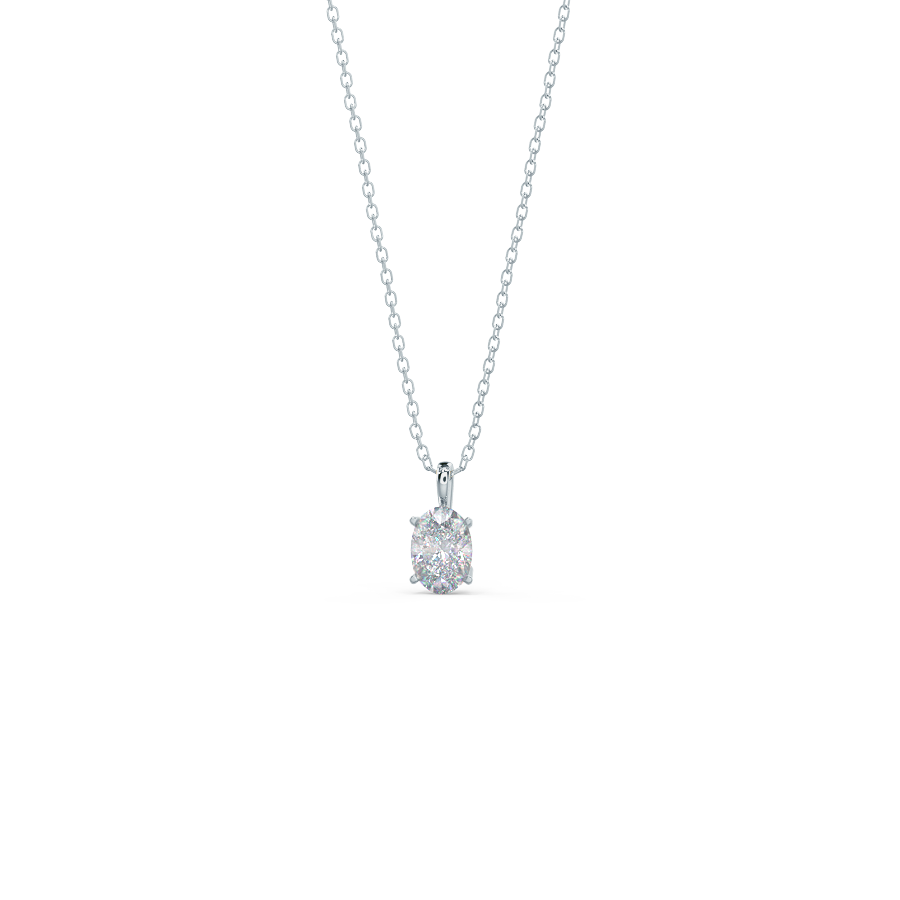 Oval Cut Solitaire Necklace