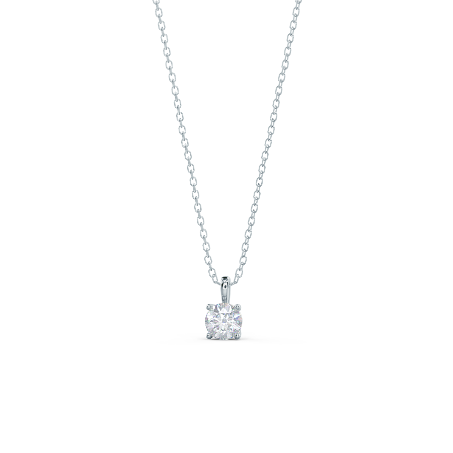 Round Brilliant Cut Solitaire Necklace