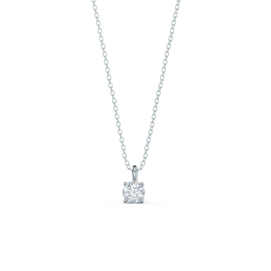 Round Brilliant Cut Solitaire Necklace