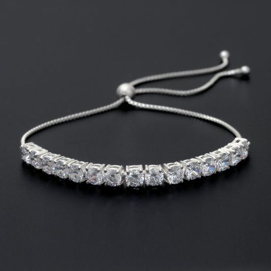 Round Shape Tennis Bracelet With Adjustable Slider Lock Article 4