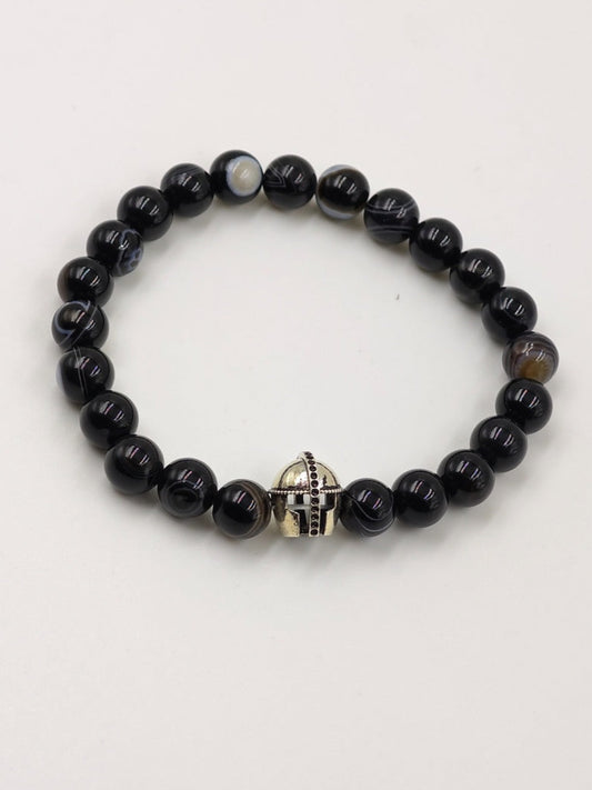HAQUIQ BEADED BAND WITH SILVER WARRIOR CLASP