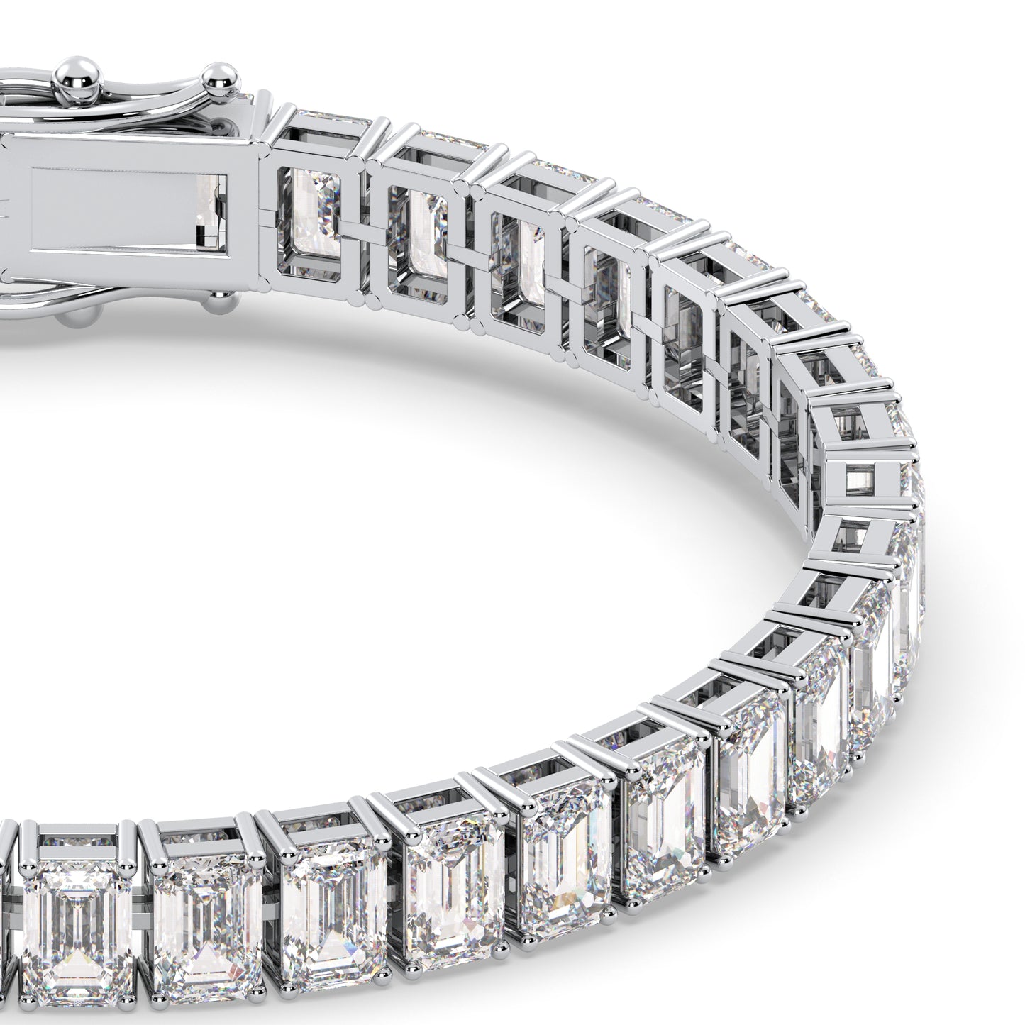 Emerald Cut Tennis Bracelet