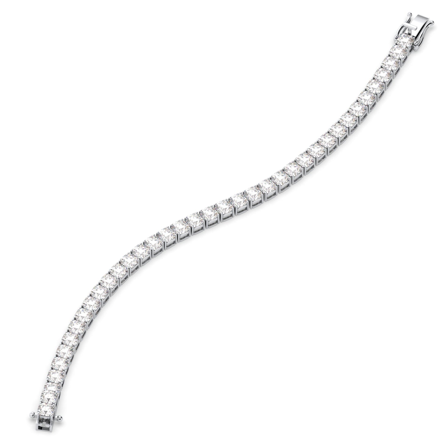 Asscher Cut Tennis Bracelet