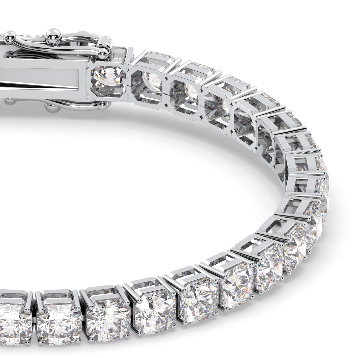 Asscher Cut Tennis Bracelet