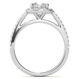 Cushion Cut Petite Halo Ring