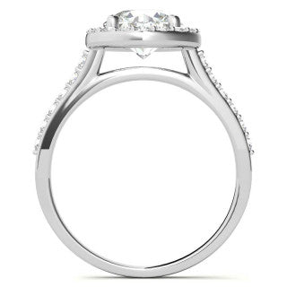 Round Petite Halo Ring