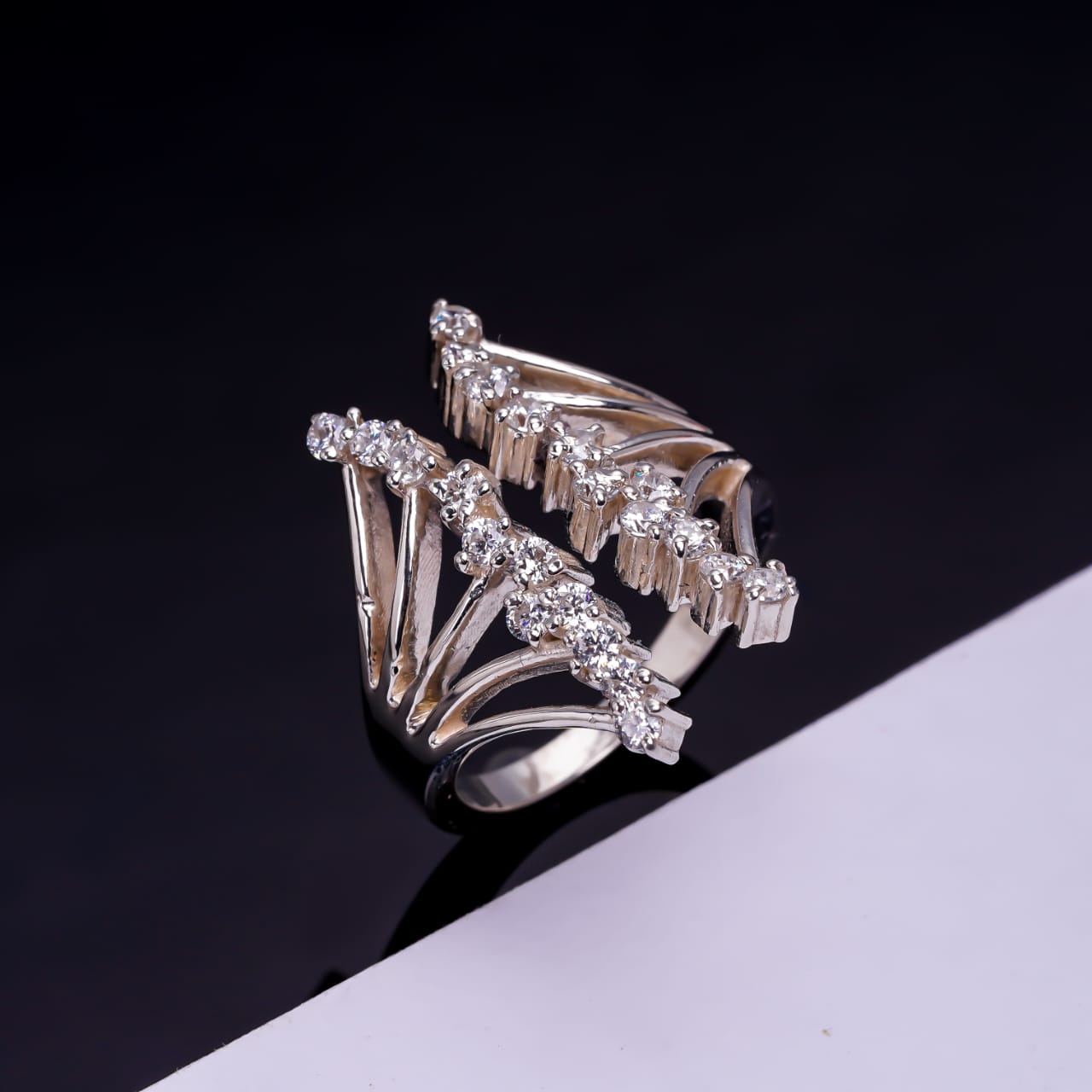 Women Butterfly Shape  Diamond Ring