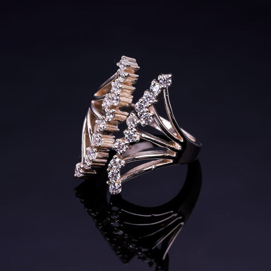 Women Butterfly Shape  Diamond Ring Band