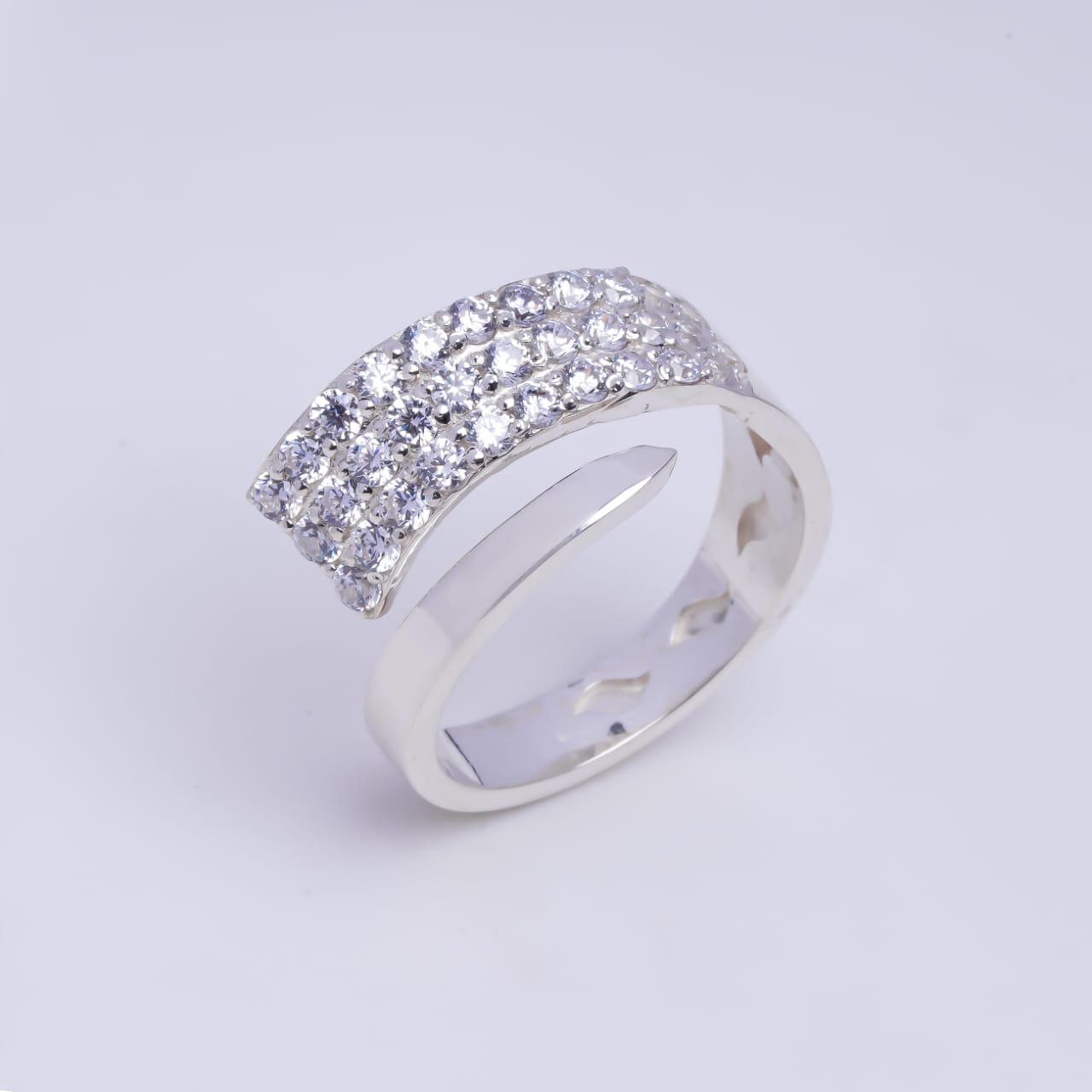 Women Diamond Ring Adjustable Band