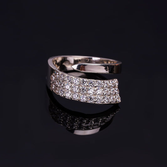 Women Diamond Ring Adjustable Band